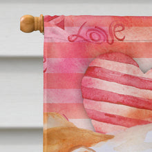 Load image into Gallery viewer, English Bulldog Love Flag Canvas House Size BB9726CHF