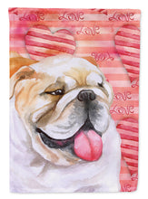 Load image into Gallery viewer, English Bulldog Love Flag Canvas House Size BB9726CHF