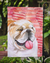 Load image into Gallery viewer, English Bulldog Love Garden Flag - Outdoor Decorative Yard Flag BB9726GF