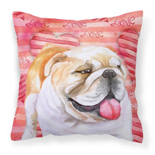 Load image into Gallery viewer, English Bulldog Love Fabric Decorative Pillow BB9726PW1818