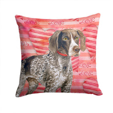 Load image into Gallery viewer, German Shorthaired Pointer Love Throw Pillow - 14x14 Decorative Pillow – Art for Your Home &amp; Patio BB9728PW1414