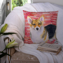 Load image into Gallery viewer, Pembroke Corgi Love Throw Pillow - 14x14 Decorative Pillow – Art for Your Home &amp; Patio BB9729PW1414