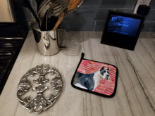 Load image into Gallery viewer, Harlequin Great Dane Love Pot Holders - Set of 2 - Heat-Resistant Kitchen Essentials BB9730PTHD