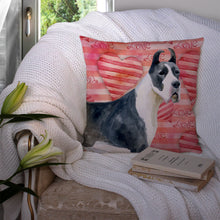Load image into Gallery viewer, Harlequin Great Dane Love Throw Pillow - 14x14 Decorative Pillow – Art for Your Home &amp; Patio BB9730PW1414