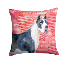 Load image into Gallery viewer, Harlequin Great Dane Love Throw Pillow - 14x14 Decorative Pillow – Art for Your Home &amp; Patio BB9730PW1414