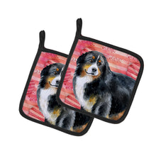 Load image into Gallery viewer, Bernese Mountain Dog Love Pot Holders - Set of 2 - Heat-Resistant Kitchen Essentials BB9732PTHD