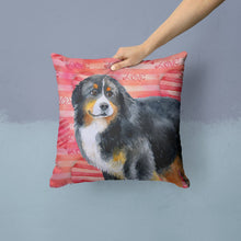 Load image into Gallery viewer, Bernese Mountain Dog Love Throw Pillow - 14x14 Decorative Pillow – Art for Your Home &amp; Patio BB9732PW1414