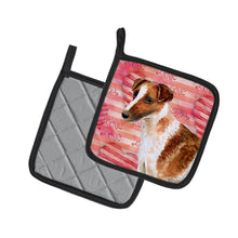 Load image into Gallery viewer, Smooth Fox Terrier Love Pot Holders - Set of 2 - Heat-Resistant Kitchen Essentials BB9734PTHD