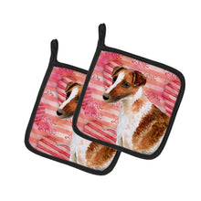 Load image into Gallery viewer, Smooth Fox Terrier Love Pot Holders - Set of 2 - Heat-Resistant Kitchen Essentials BB9734PTHD