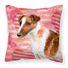 Load image into Gallery viewer, Smooth Fox Terrier Love Fabric Decorative Pillow BB9734PW1818