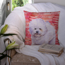 Load image into Gallery viewer, Bichon Frise Love Throw Pillow - 14x14 Decorative Pillow – Art for Your Home &amp; Patio BB9735PW1414