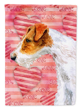 Load image into Gallery viewer, Fox Terrier Love Flag Canvas House Size BB9737CHF