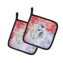 Load image into Gallery viewer, Maltese Love Pot Holders - Set of 2 - Heat-Resistant Kitchen Essentials BB9738PTHD