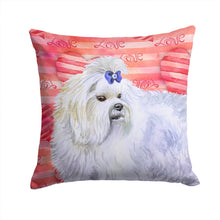 Load image into Gallery viewer, Maltese Love Throw Pillow - 14x14 Decorative Pillow – Art for Your Home &amp; Patio BB9738PW1414
