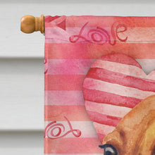 Load image into Gallery viewer, Dachshund Love Flag Canvas House Size BB9739CHF