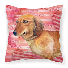 Load image into Gallery viewer, Dachshund Love Fabric Decorative Pillow BB9739PW1818