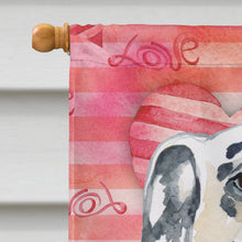 Load image into Gallery viewer, Dalmatian Love Flag Canvas House Size BB9740CHF