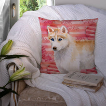 Load image into Gallery viewer, Siberian Husky Love Throw Pillow - 14x14 Decorative Pillow – Art for Your Home &amp; Patio BB9742PW1414