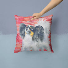Load image into Gallery viewer, Papillon Love Throw Pillow - 14x14 Decorative Pillow – Art for Your Home &amp; Patio BB9744PW1414