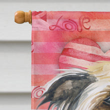 Load image into Gallery viewer, Chinese Crested Love Flag Canvas House Size BB9746CHF
