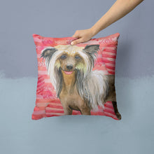 Load image into Gallery viewer, Chinese Crested Love Throw Pillow - 14x14 Decorative Pillow – Art for Your Home &amp; Patio BB9746PW1414
