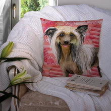 Load image into Gallery viewer, Chinese Crested Love Throw Pillow - 14x14 Decorative Pillow – Art for Your Home &amp; Patio BB9746PW1414