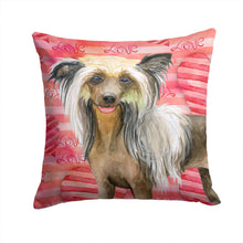 Load image into Gallery viewer, Chinese Crested Love Throw Pillow - 14x14 Decorative Pillow – Art for Your Home &amp; Patio BB9746PW1414