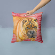 Load image into Gallery viewer, Shar Pei Love Throw Pillow - 14x14 Decorative Pillow – Art for Your Home &amp; Patio BB9748PW1414