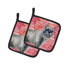 Load image into Gallery viewer, Schnauzer Love Pot Holders - Set of 2 - Heat-Resistant Kitchen Essentials BB9749PTHD