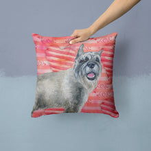 Load image into Gallery viewer, Schnauzer Love Throw Pillow - 14x14 Decorative Pillow – Art for Your Home &amp; Patio BB9749PW1414
