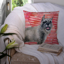Load image into Gallery viewer, Schnauzer Love Throw Pillow - 14x14 Decorative Pillow – Art for Your Home &amp; Patio BB9749PW1414