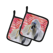 Load image into Gallery viewer, Shih Tzu Love Pot Holders - Set of 2 - Heat-Resistant Kitchen Essentials BB9753PTHD