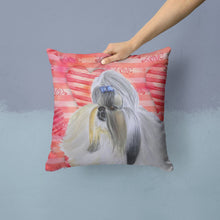 Load image into Gallery viewer, Shih Tzu Love Throw Pillow - 14x14 Decorative Pillow – Art for Your Home &amp; Patio BB9753PW1414