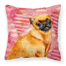 Load image into Gallery viewer, Small Brabant Griffon Love Fabric Decorative Pillow BB9754PW1818