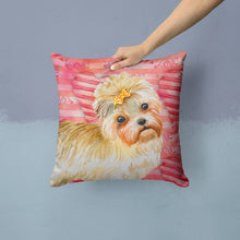 Load image into Gallery viewer, Morkie Love Throw Pillow - 14x14 Decorative Pillow – Art for Your Home &amp; Patio BB9755PW1414
