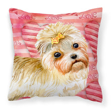 Load image into Gallery viewer, Morkie Love Fabric Decorative Pillow BB9755PW1818
