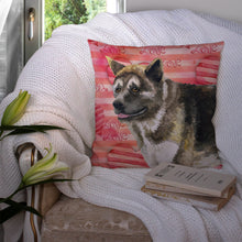 Load image into Gallery viewer, American Akita Love Throw Pillow - 14x14 Decorative Pillow – Art for Your Home &amp; Patio BB9756PW1414