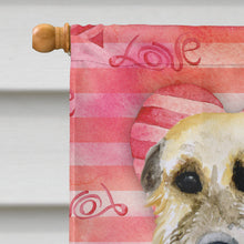 Load image into Gallery viewer, Irish Wolfhound Love Flag Canvas House Size BB9757CHF