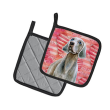 Load image into Gallery viewer, Weimaraner Love Pot Holders - Set of 2 - Heat-Resistant Kitchen Essentials BB9761PTHD