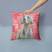 Load image into Gallery viewer, Weimaraner Love Throw Pillow - 14x14 Decorative Pillow – Art for Your Home &amp; Patio BB9761PW1414