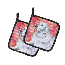 Load image into Gallery viewer, Maremma Sheepdog Love Pot Holders - Set of 2 - Heat-Resistant Kitchen Essentials BB9762PTHD