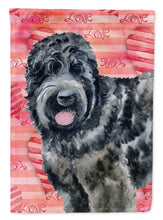 Load image into Gallery viewer, Black Russian Terrier Love Flag Canvas House Size BB9764CHF