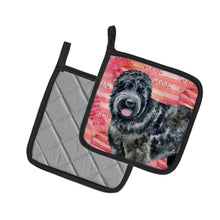 Load image into Gallery viewer, Black Russian Terrier Love Pot Holders - Set of 2 - Heat-Resistant Kitchen Essentials BB9764PTHD