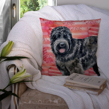 Load image into Gallery viewer, Black Russian Terrier Love Throw Pillow - 14x14 Decorative Pillow – Art for Your Home &amp; Patio BB9764PW1414