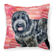 Load image into Gallery viewer, Black Russian Terrier Love Fabric Decorative Pillow BB9764PW1818