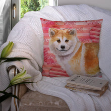 Load image into Gallery viewer, Shiba Inu Love Throw Pillow - 14x14 Decorative Pillow – Art for Your Home &amp; Patio BB9765PW1414