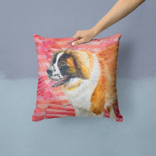Load image into Gallery viewer, Saint Bernard Love Throw Pillow - 14x14 Decorative Pillow – Art for Your Home &amp; Patio BB9766PW1414