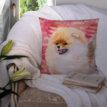 Load image into Gallery viewer, Pomeranian Love Throw Pillow - 14x14 Decorative Pillow – Art for Your Home &amp; Patio BB9769PW1414