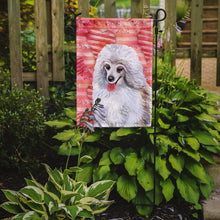 Load image into Gallery viewer, Medium White Poodle Love Garden Flag - Outdoor Decorative Yard Flag BB9770GF