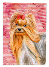 Load image into Gallery viewer, Yorkshire Terrier Love Flag Canvas House Size BB9772CHF